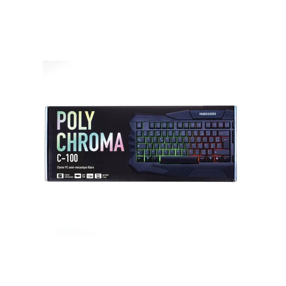 Clavier gamer PolyChroma LED AZERTY compatible PS3 PC PS4 XBox One