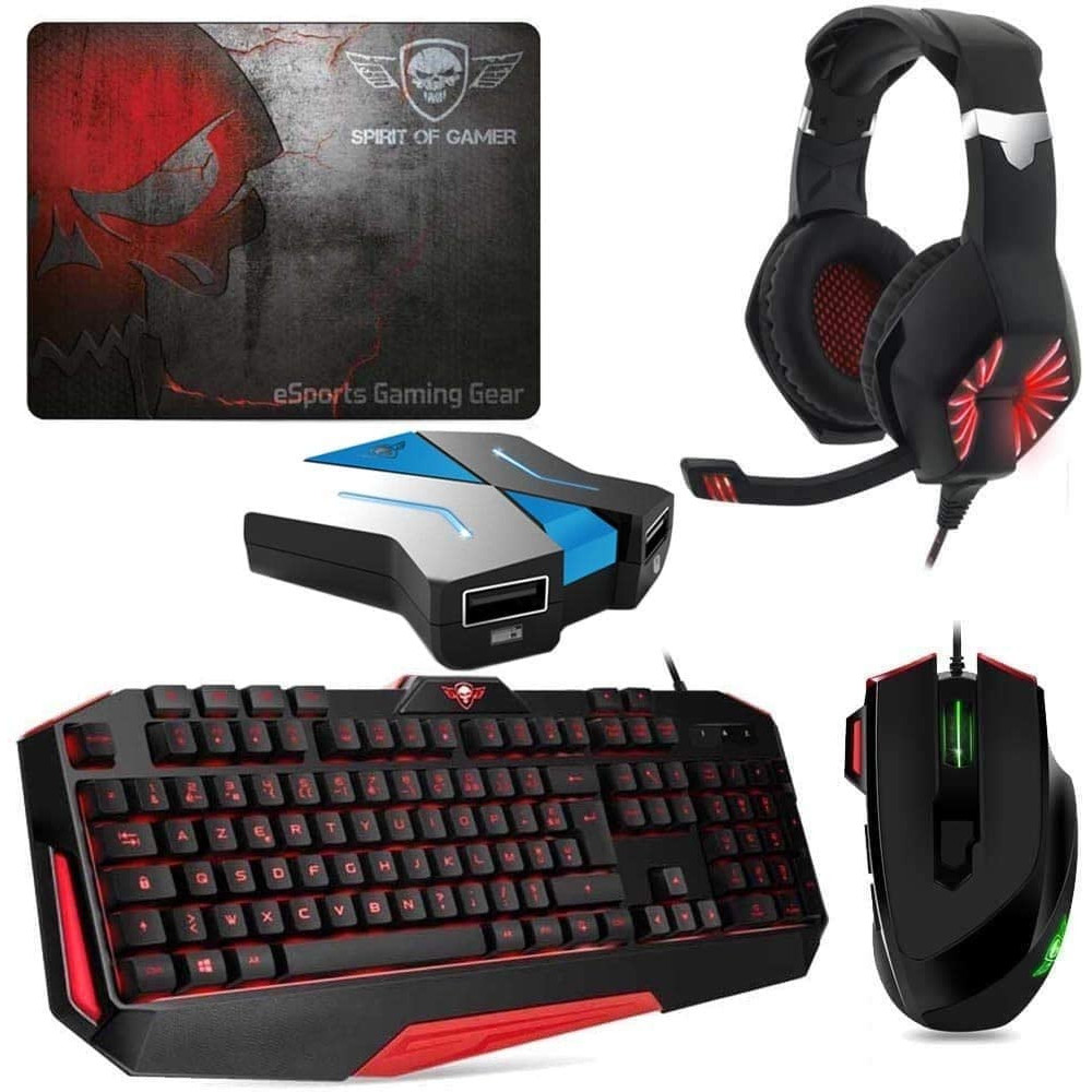 Pack Clavier Souris Gamer Convertisseur pour Switch, Xbox One, PS4 - HND