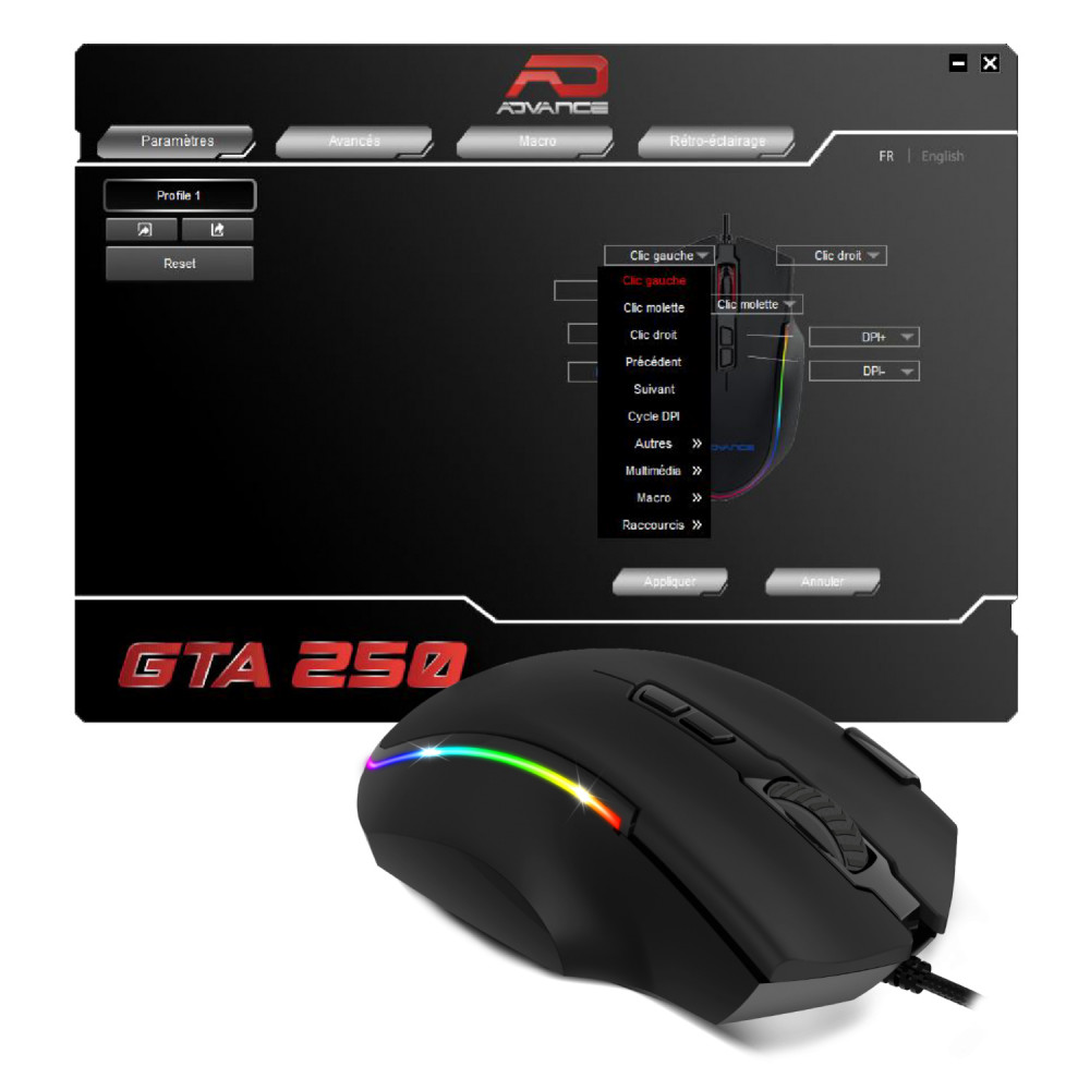 Casque Gamer GTA 250 RGB LED PS4 et PC