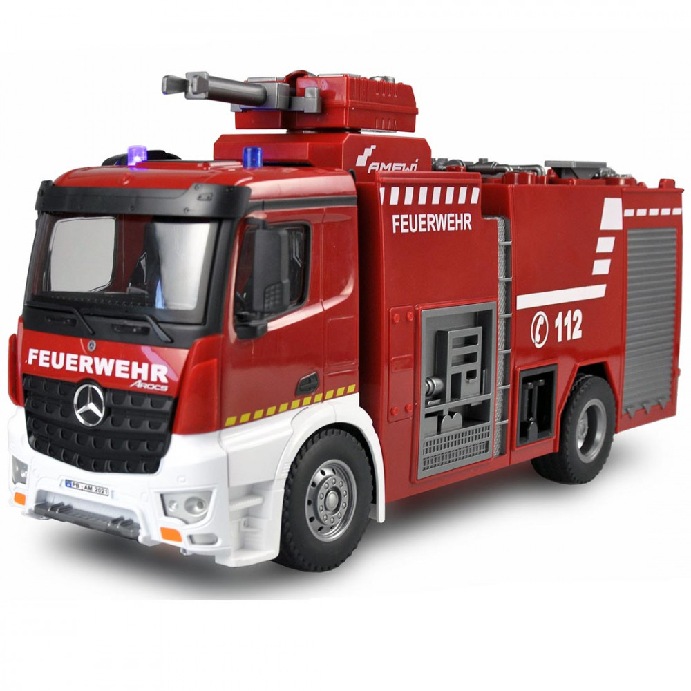 Camion de Pompier Radiocommandé Fourgon Pompe-Tonne FPT 1/18 ème