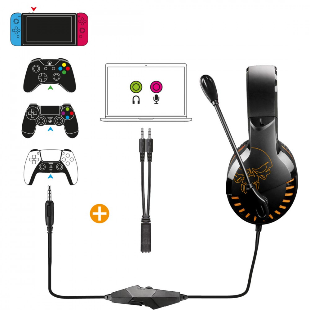 PACK GAMER pour PS4, PS3, XBOX One, SWITCH :Adaptateur, Clavier