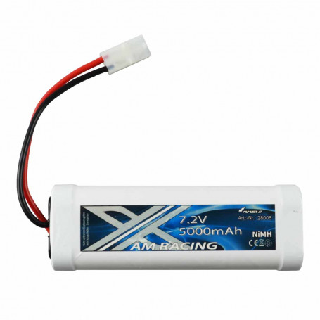 Batterie NIMH AM-X Racing Haute Capacité 5000 mAh 7.2 V Tamiya Plug