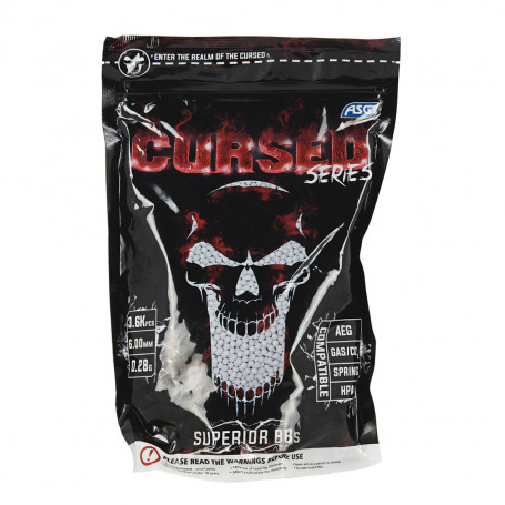 Sachets 3600 Billes Cursed Airsoft 0.28 g 6 mm Blanches