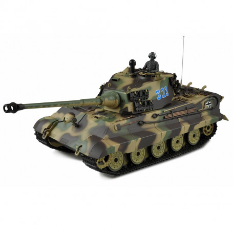Tank Télécommandé Panzerkampfwagen Könisgtiger Tiger 2 1/16 ème RTR IR et Billes