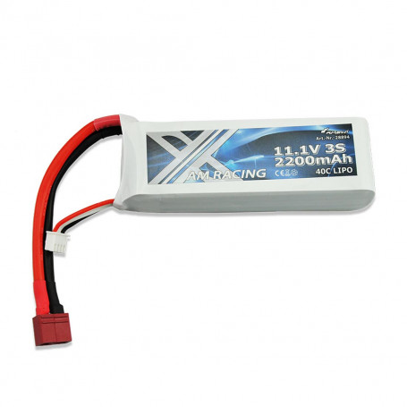 Batterie LiPo 3S 2200 mAh 11.1 V AM-X Racing Dean T Plug