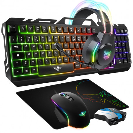 Pack Gamer Clavier Souris Casque Tapis et Convertisseur Ultimate Series Multiaction