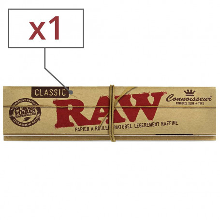 Feuilles Slim Raw avec filtres cartons par 1