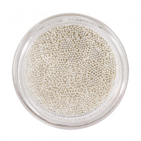 Micro Perles Caviar BLANC NACRE pour vernis a ongles TOPKISS Type Ciaté
