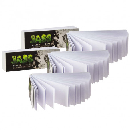 Carnet de 50 filtres à cigarettes en carton Jass 20mm par 5